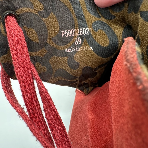 Fly London Yama Platform Wedge Ankle Boots Red Suede Leather Size EU 37 - Picture 9 of 12